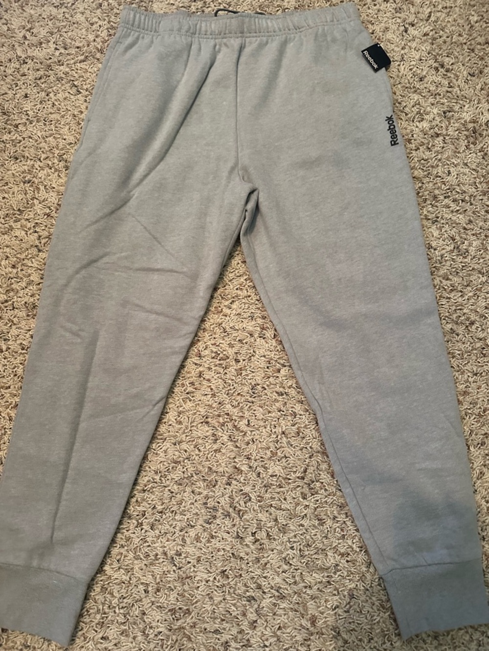 Reebok Mens Gray Jogger Sweatpants